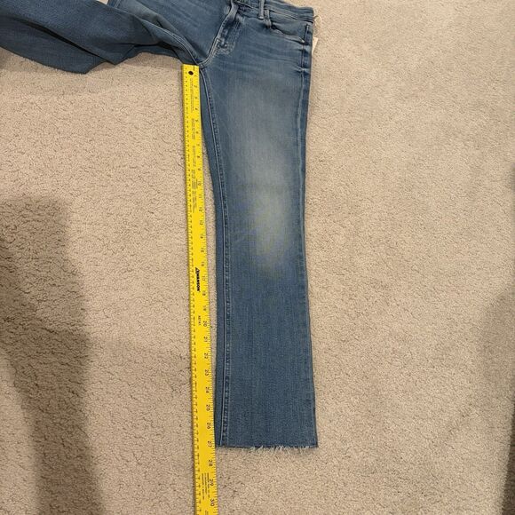 NWT MOTHER Midrise Dazzler Ankle Fray Riding The Cliffside Jeans Denim Women 26 - Picture 8 of 12